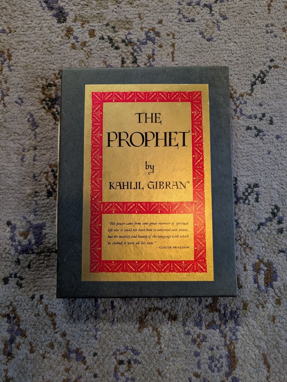 The Prophet Kahlil Gibran Vintage Book 1971 Hardcover Slipcover